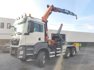 MAN TGS 33.480 6x6 Hydrodrive Euro6 Container + Palfinger PK