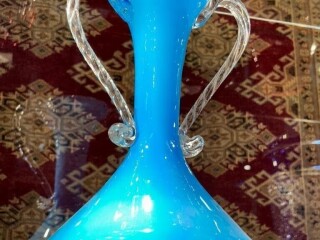 Vase en opaline bleue . 1950/60’s