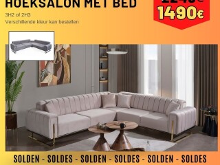 HOEKSALON MET BEDD