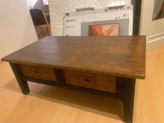 Selling suede couch and coffee table