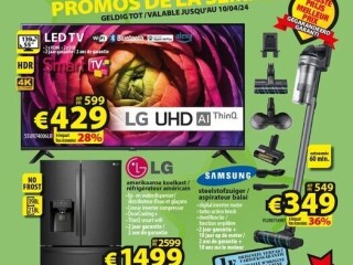 55 inch LG 4K UHD TV • LG amerikaanse koelkast • Samsung steelstofzuiger