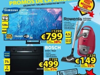 Samsung 120Hz QLED TV • Bosch inbouwoven • Rowenta stofzuiger
