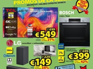 65" TCL Google TV • Bosch oven • LG soundbar