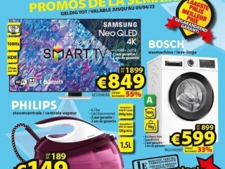 Samsung NeoQLED TV • Bosch wasmachine • Philips stoomcentrale