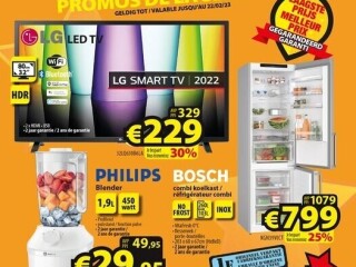 LG TV • Bosch combi koelkast • Philips blender