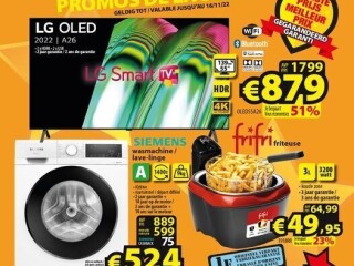 LG OLED TV • Siemens A-klasse wasmachine • FriFri friteuse