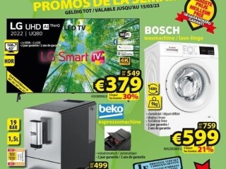 LG TV • Bosch wasmachine • Beko espressomachin