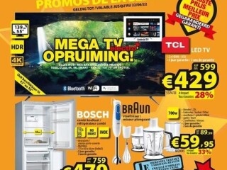 TV • Braun mixer • Bosch koelkas