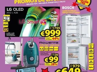 LG OLED • Bosch combi koelkast • Rowenta stofzuiger