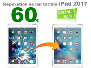 Réparation écran tactile iPad 5 2017 à 60€ Garantie 6 mois