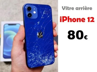 Réparation vitre arrière iPhone 12 pas cher à Bruxelles.