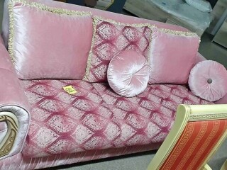 Salon 3+2+1 pink optie bed/koffer